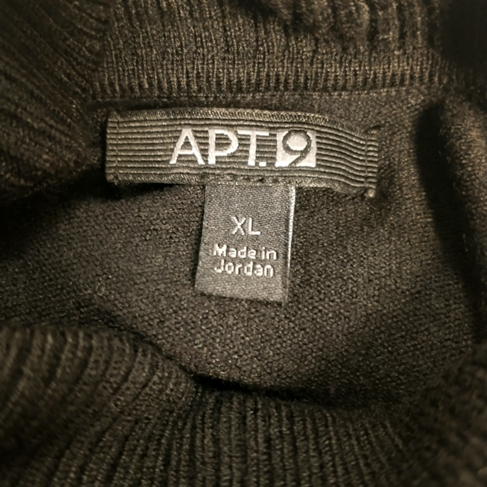 Apt 9 Color Block Turtleneck Long Sleeve Black Sh… - image 6